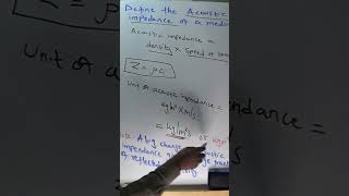 Understanding Acoustic Impedance Definition and Formula Explained soundwaves Physics science [upl. by Merchant]