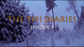 SOLO WINTER BUSHCRAFT CAMP  HOT TENT CAMPING WITH MY DOG AND A WOODSTOVE  THE TIPI DIARIES Ep09 [upl. by Bakerman]