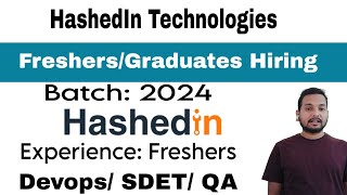 HashedIn Technologies Latest Hiring Update  Freshers Off Campus Hiring  Direct Test  Selection [upl. by Jason]