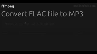 Convert FLAC file to MP3 ffmpeg [upl. by Hgielah]