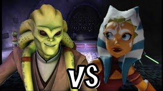 Lightsaber Duels  Kit Fisto vs Ahsoka Tano [upl. by Grenville10]