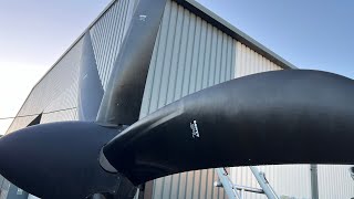 Dowty R391 Advanced Propeller Each blade can take 800bhp [upl. by Hayotal]