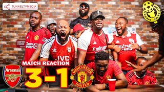 Arsenal 31 Manchester United  Fan Reactions  Rashford Odegaard Rice Jesus [upl. by Karoly]