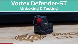 Vortex DefenderST Red Dot Unboxing and Testing ALL NEW [upl. by Yenduhc]