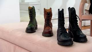 Miz Mooz Leather LaceUp Boots  Pandora on QVC [upl. by Dionysus428]