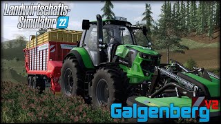 LS22 Galgenberg V2  Alles von Vorne  001 Klee Schnitt und Fütterung mit neuem Fuhrpark [upl. by Ahsuat242]