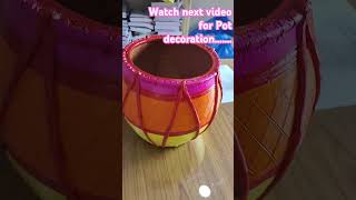 Pot decorationfestie decoration diwalidecorationdiyfestivedecordiydiycraftspot painting pot [upl. by Julian18]