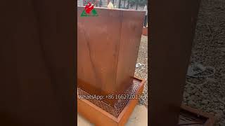 Custom Designed Corten Water Rainfall amp Corten Steel Water Fountain  Factory Displaywaterfountain [upl. by Ramad122]