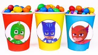 Sorpresas Divertidas en Vasos de PJ Masks ⚡🌈 Colores para niños [upl. by Lebna165]