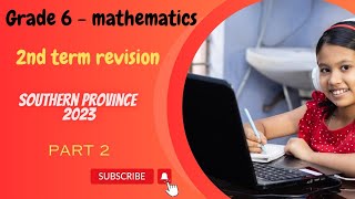 grade 6 maths English medium  grade 6 second term test  education wamh [upl. by Eirod283]