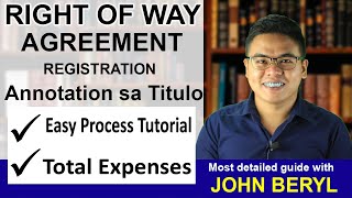 How to process Right of Way Requirements and Expenses EASY WAY JOHN BERYL [upl. by Hagile660]