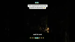 This is an experiment on the speed of electricity experiment electricity shorts [upl. by Yecies989]