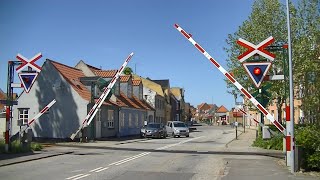 Spoorwegovergang Sakskøbing DK  Railroad crossing  Jernbaneoverskæring [upl. by Richer618]