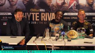 🥊 Dillian Whyte vs Oscar Rivas PostFight Press Conference  Boxing [upl. by Tibbs]