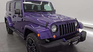 2018 Jeep Wrangler JK Unlimited Sahara Xtreme Purple Pearlcoat Used walk around for sale in Fond Du [upl. by Callie]