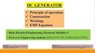 dc generator construction and working  dc generator working principle  working animation  hindi [upl. by Drice]