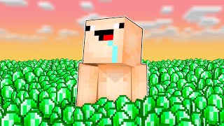 ¡Minecraft PERO TENGO 1000000 ESMERALDAS 😂💚💰 MINECRAFT PERO BEBE NOOB [upl. by Pasadis]