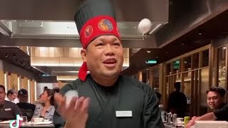 Costa Toscana Teppanyaki Tricks by Chef Jamewel [upl. by Mook]