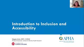 APHA Annual Meeting An introduction to inclusion and Accessibility [upl. by Mitchel]