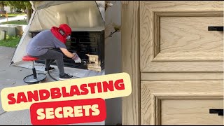 RAW WOOD FURNITURE  Should you DIY HIRE A PRO New technology Our Rookie Sandblasting Journey [upl. by Ballman]