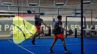 Tino Libaak y Leo Augsburguer contra Fede Mouriño y Víctor Mena Sevilla Premier PadelP2 [upl. by Elman730]