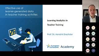 Webinar 1  European Schoolnet Academy Thematic Seminar Effective Use of Data in Teacher Training [upl. by Aihsot]