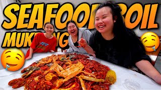 Giant King Crab Seafood Boil  Giant Shrimp  Snow Crab  Mussels Mukbang 먹방 Eating Show SO GOOD [upl. by Navonod375]