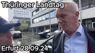 Thüringer Landtag Meinungen Erfurt 280924 [upl. by Woodberry]