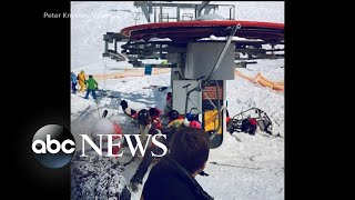 11 people were injured on a broken ski lift in Eastern Europe [upl. by Gauldin]