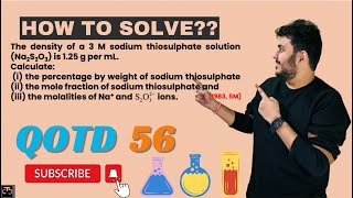 The density of a 3 M sodium thiosulphate thecurlychemist9953 jeepyq jeemains jeeadvanced [upl. by Nairrot]