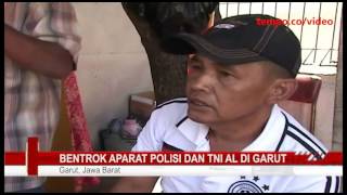 Bentrok Aparat Polisi dan TNI AL di Garut [upl. by Nohj]