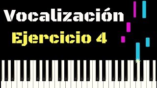 EJERCICIO DE VOCALIZACIÓN 4  Tutorial piano [upl. by Woodcock]