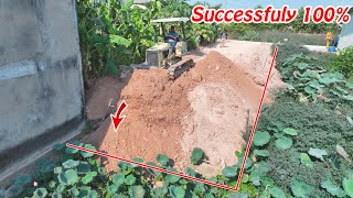 Successful 100 Completed The Project Fill land Pouring soil delete pond By Dozer Komatsu Push soil [upl. by Sammie]