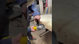 Live Edge Bark Removal A Few Ways  Draw Knife Wire Wheel  Chisel  and Sander [upl. by Dyana]