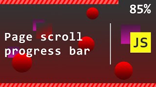 JS page scroll progress bar  прогресс бар прокрутки страницы [upl. by Kcirredal]