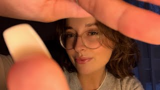 ASMR clicky close whispers face touching mouth sounds camera taps [upl. by Eiffe273]