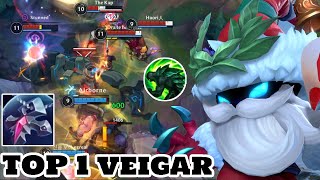 Wild Rift Veigar  Top 1 Veigar Gameplay With Top 1 Ezreal Crazy Damage Rank Grandmaster [upl. by Sax246]