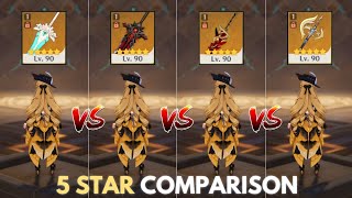 C0 NAVIA ALL 5 STAR WEAPON COMPARISON Genshin Impact [upl. by Janith560]