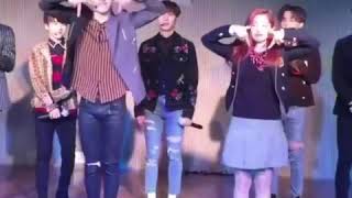 Pentagons kino and twice dahyun dance tt at graduation [upl. by Elsey434]