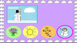 Jahreszeiten Ratespiel  Deutsch lernen  learn German  a game about seasons [upl. by Vocaay]