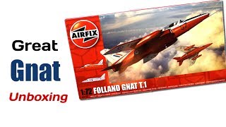 Great Gnat Unboxing the 172 Scale Folland Gnat T1 from Airfix [upl. by Adeys]