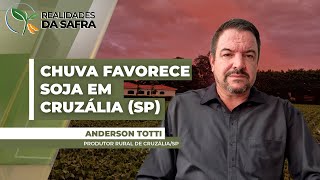 Soja se desenvolve bem com ajuda das chuvas em Cruzália SP [upl. by Htur583]