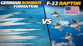 F22 Raptor Goes Back In Time  F22 Raptor Vs German Bomber Formation  Digital Combat Simulator [upl. by Mukund660]