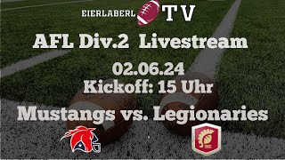 AFL Livestream Division 2 Ebenfurth Mustangs vs Carnuntum Legionaries [upl. by Tneciv]