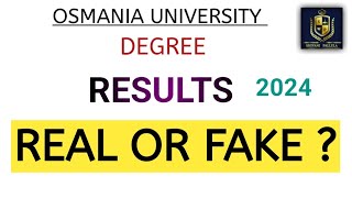 OSMANIA UNIVERSITY  DEGREE  RESULTS  REAL OR FAKE   UPDATE  shivanipallela [upl. by Nirra]