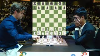 Magnus Carlsen Vs Praggnanandhaa  Tata steel chess 2024 [upl. by Phenice375]