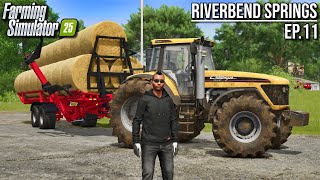 Collecting TONS OF BALES on Riverbend Springs  Farming Simulator 25 [upl. by Neenahs]