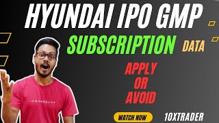 SHOULD YOU INVEST IN HYUNDAI IPO  IPO GMP SUBSCRIPTION DATA  ipo stockmarket [upl. by Idissak]