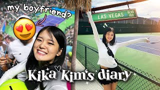 SO EXPENSIVE 😱 one day trip to LAS VEGAS 🇺🇸 BNP PARIBAS OPEN  Kika Kim’s Diary 4 [upl. by Ena719]