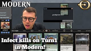 Infect is making its return in Modern  Modern  MTGO [upl. by Nylekoorb751]